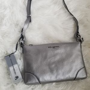 Metallic crossbody handbag